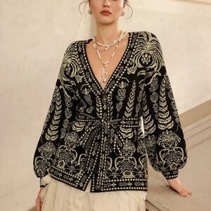 Farm Rio | Ainika Tropical Splendor Knit Cardigan SZ S